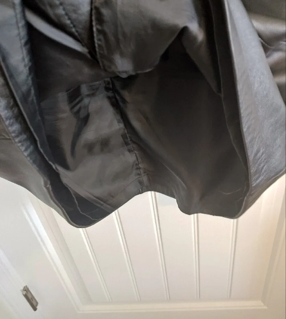 Women's Black Leather Pencil Skirt Size 18